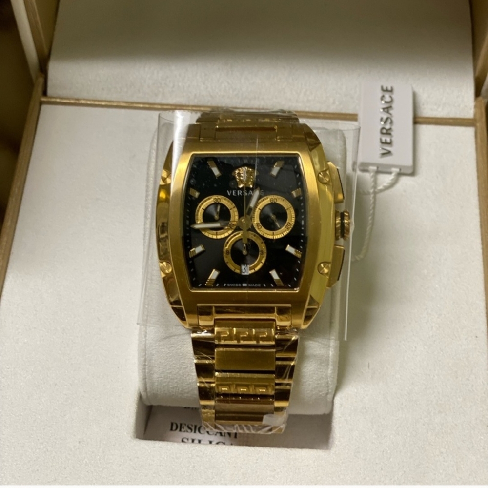 Versace Gold Chronograph Watch